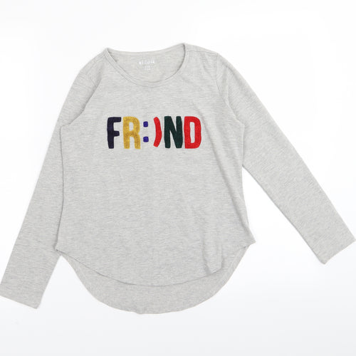 KIDPIK Girls Grey   Basic T-Shirt Size 10 Years