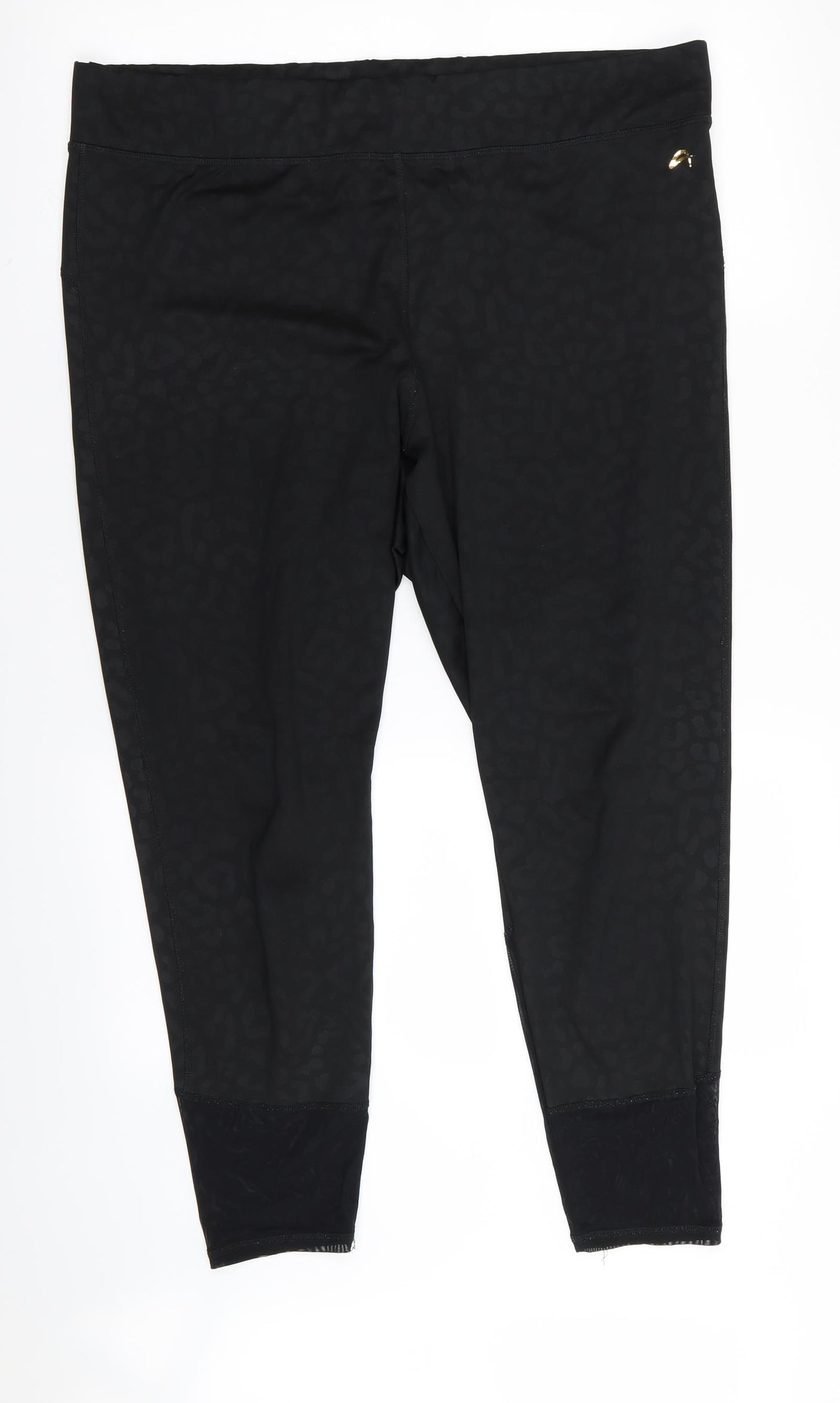 F&F Womens Black   Compression Leggings Size XL L25 in - Stretch waistband