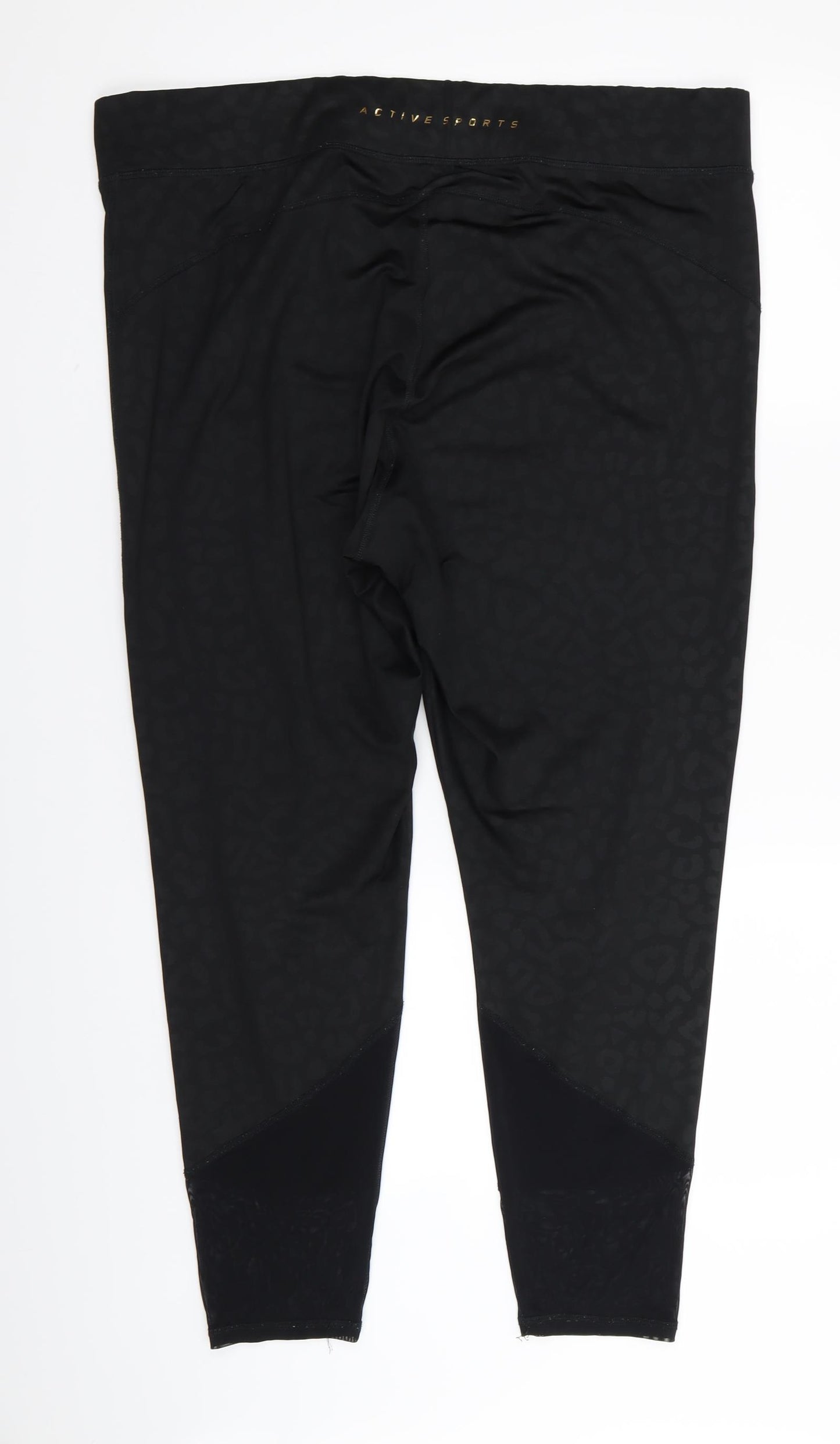 F&F Womens Black   Compression Leggings Size XL L25 in - Stretch waistband