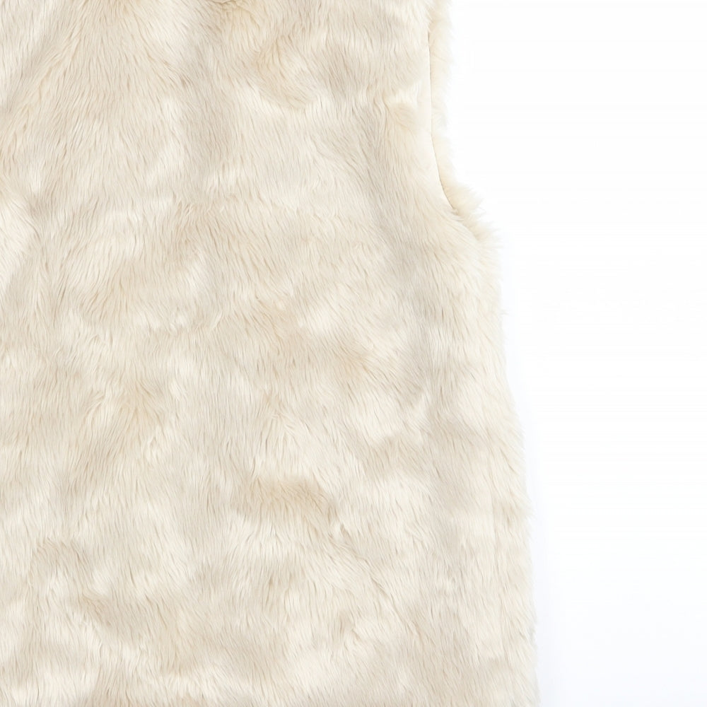 Primark Girls White   Gilet Jacket Size 9-10 Years  - Fur jacket