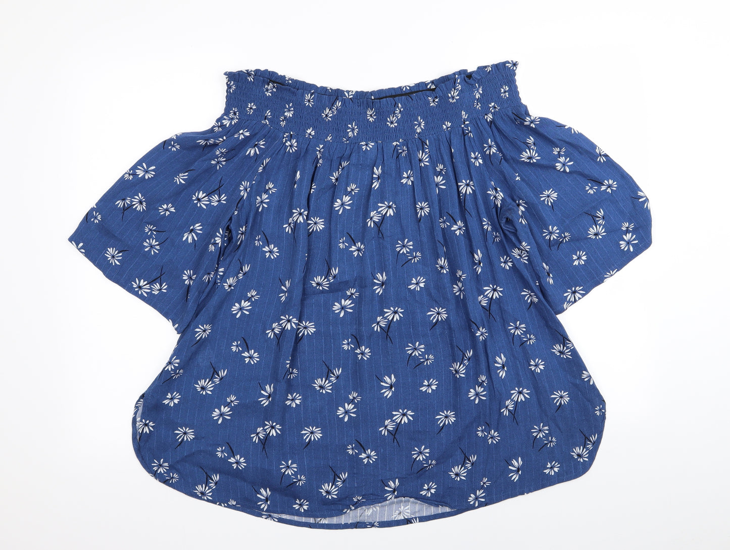 NEXT Womens Blue Floral  Basic T-Shirt Size 18