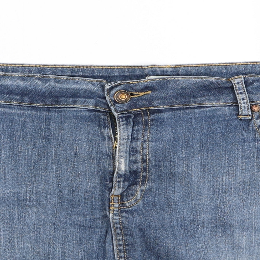 F&F Womens Blue   Mini Skirt Size 18