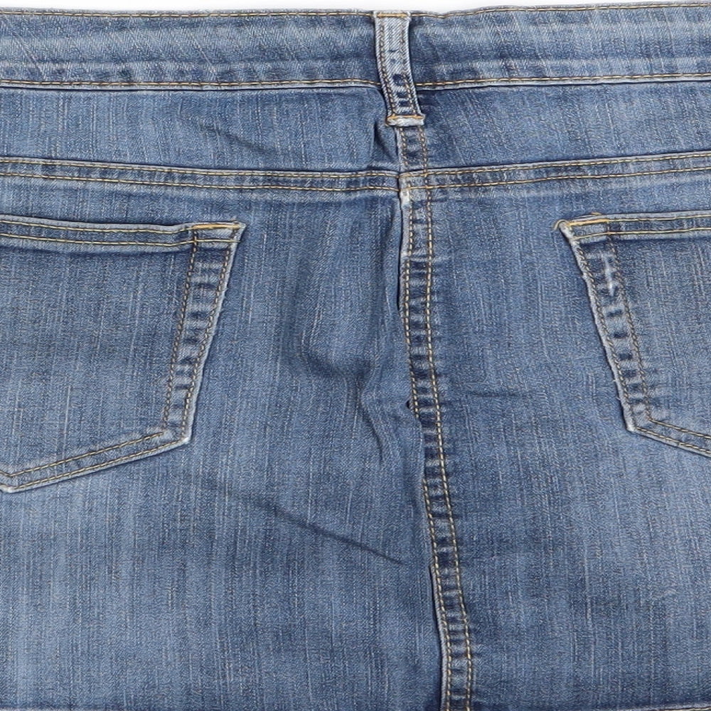 F&F Womens Blue   Mini Skirt Size 18