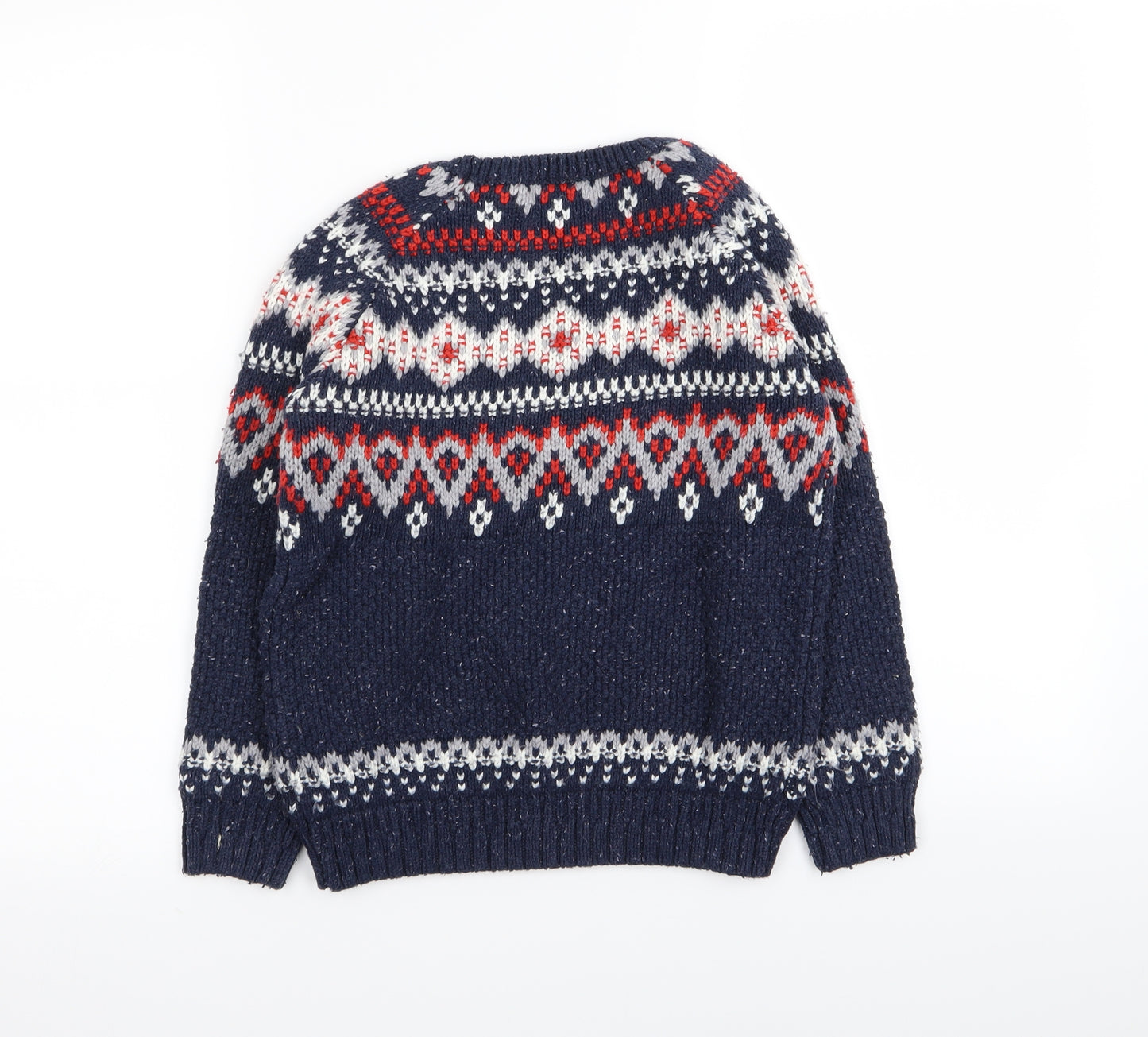 Asda George Boys Blue   Pullover Jumper Size 7-8 Years  - CHRISMTAS