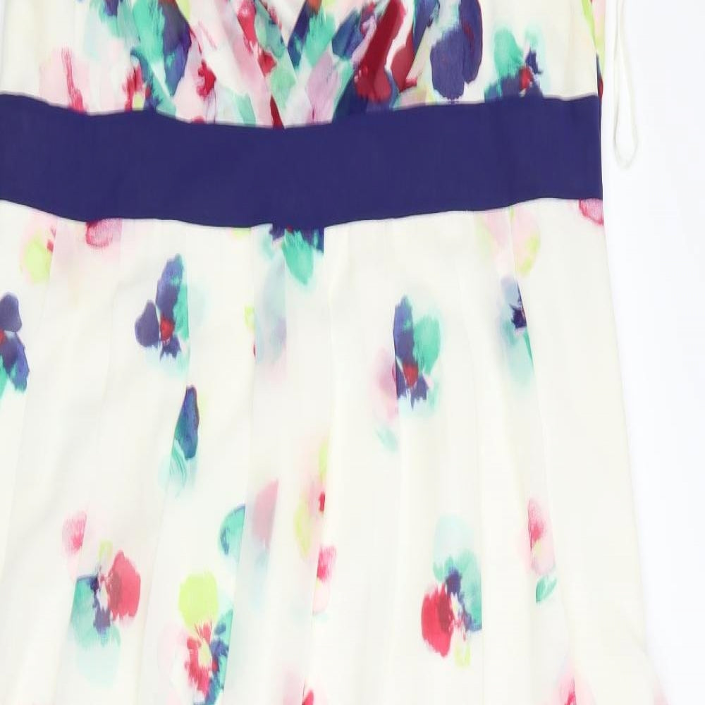 Monsoon Womens White Floral  Fit & Flare  Size 20
