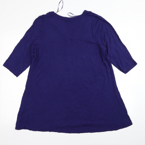 M&Co Womens Blue   Basic T-Shirt Size 20