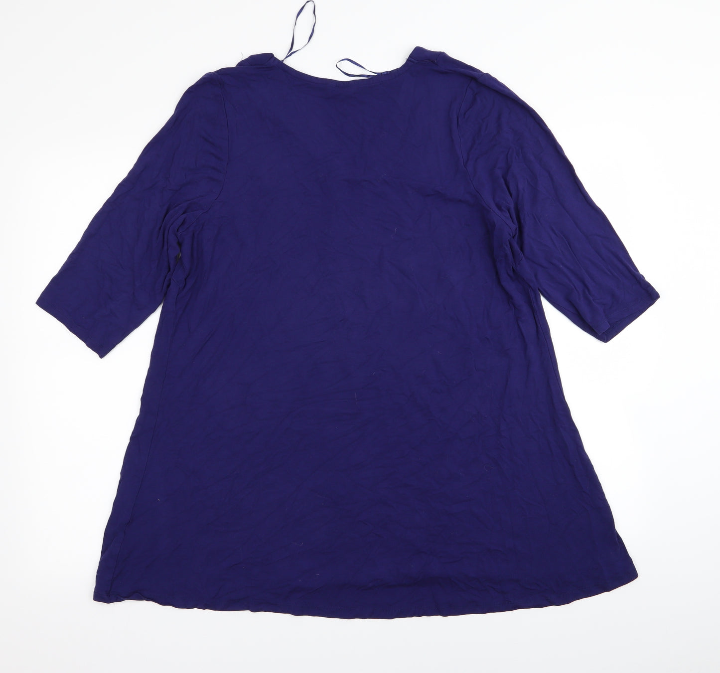 M&Co Womens Blue   Basic T-Shirt Size 20