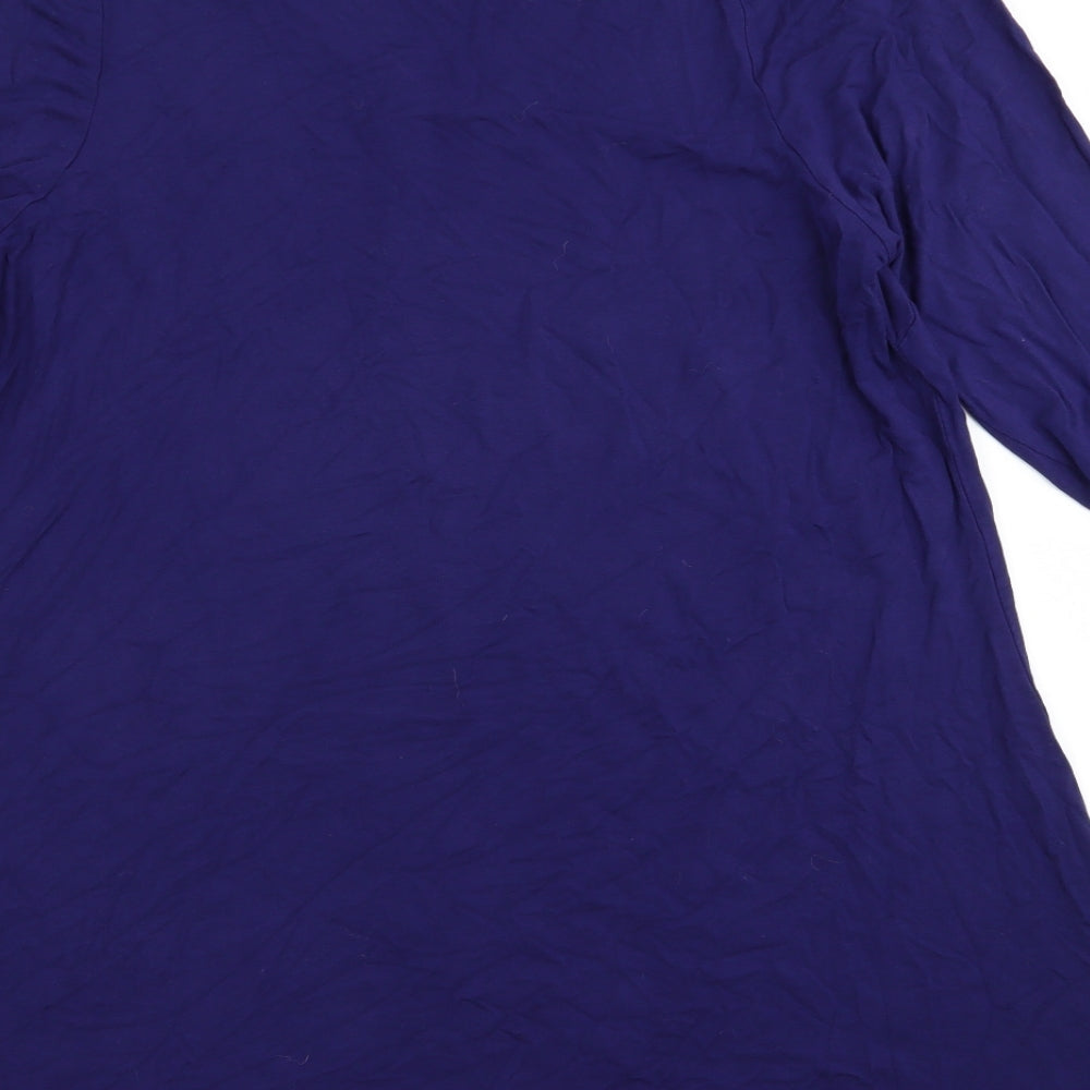 M&Co Womens Blue   Basic T-Shirt Size 20