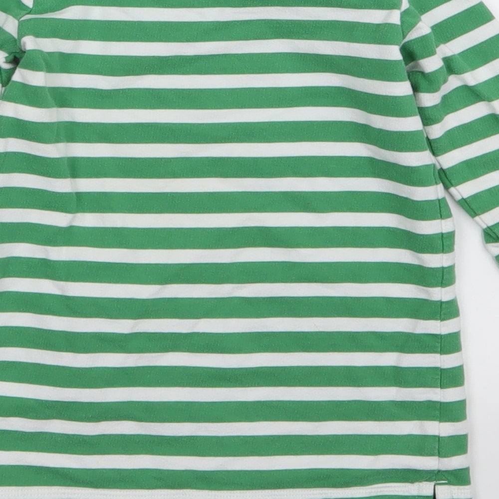 NEXT Girls Green Striped  T-Shirt Dress  Size 12-18 Months