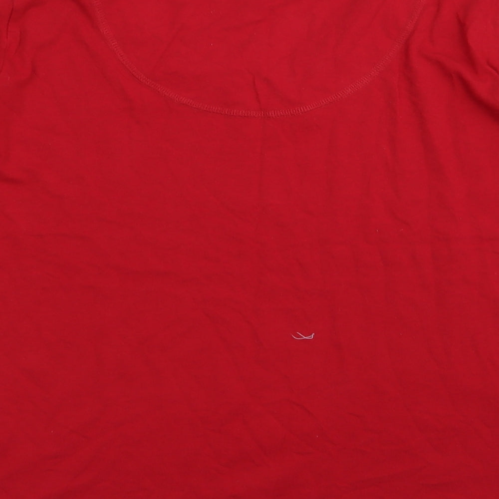 M&S Womens Red   Top Pyjama Top Size 16  - size 16-18