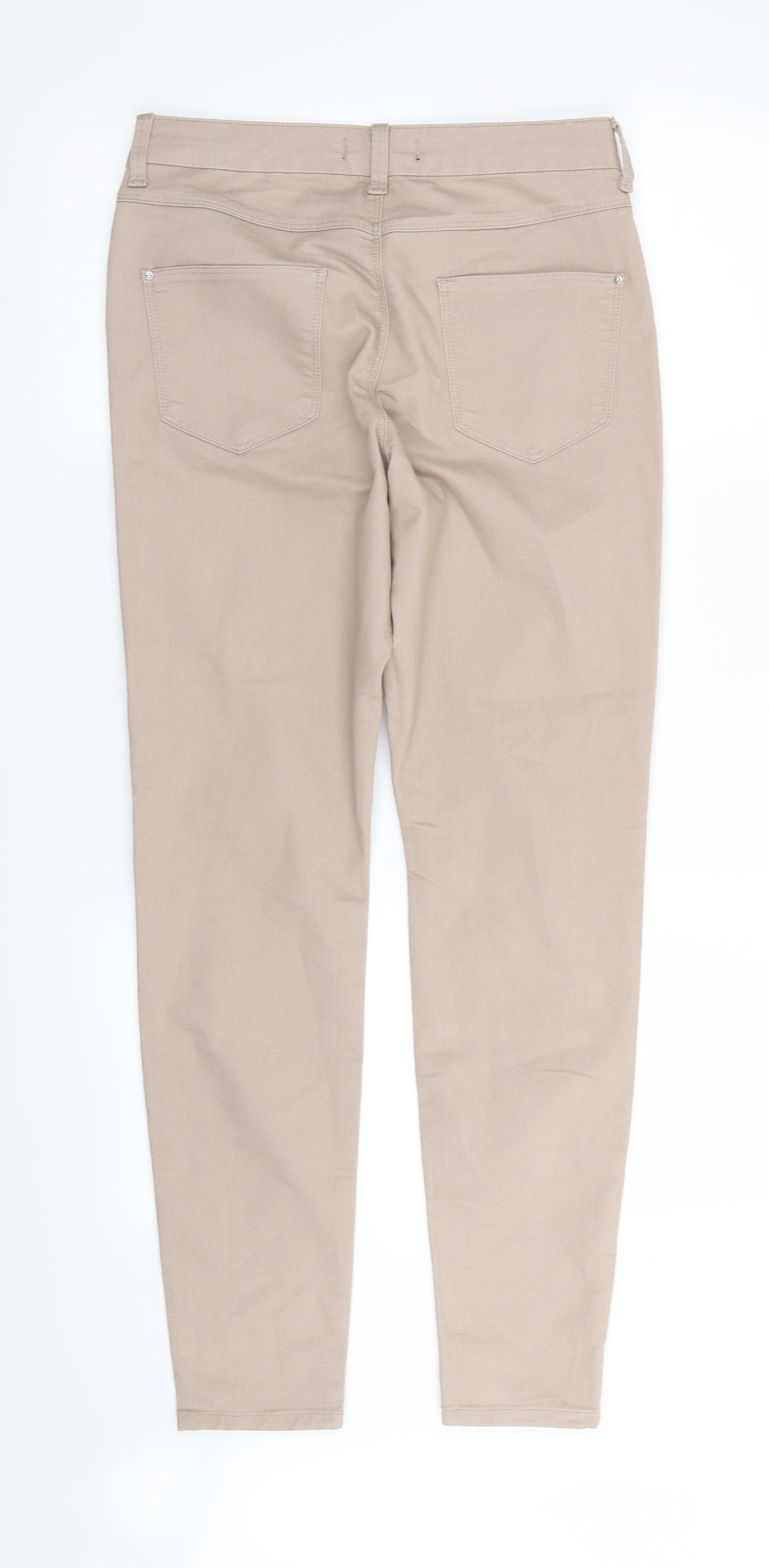 M&S Womens Beige   Jegging Leggings Size 12 L30 in
