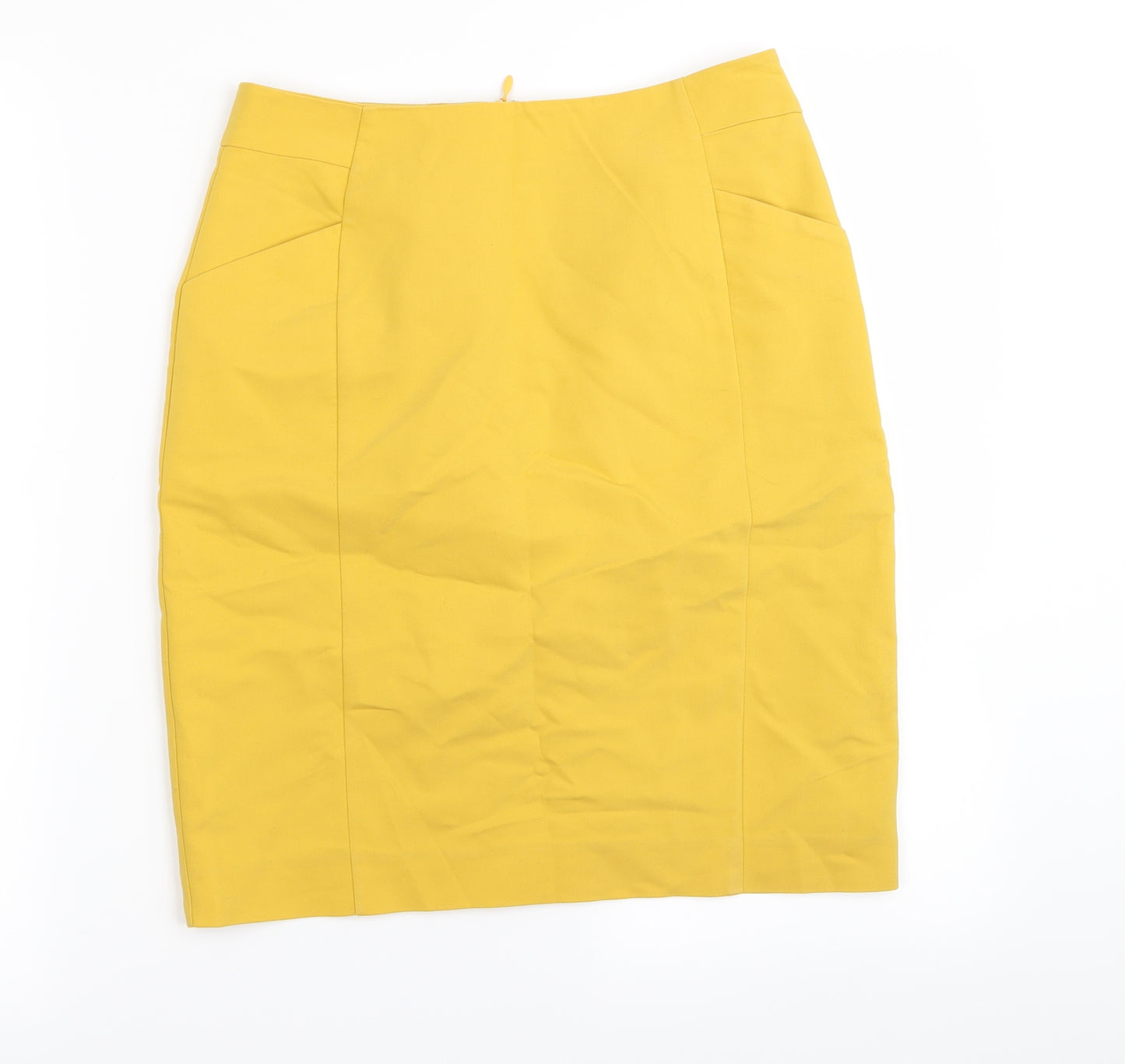 H&M Womens Yellow   A-Line Skirt Size 8