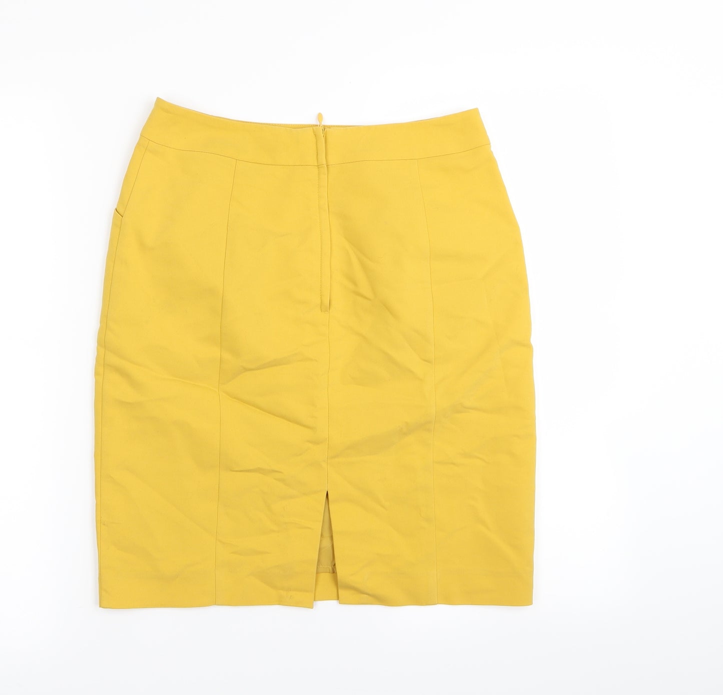 H&M Womens Yellow   A-Line Skirt Size 8