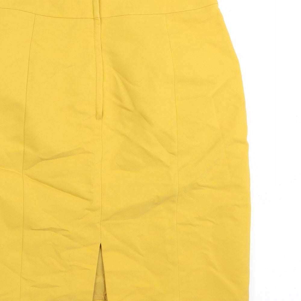 H&M Womens Yellow   A-Line Skirt Size 8