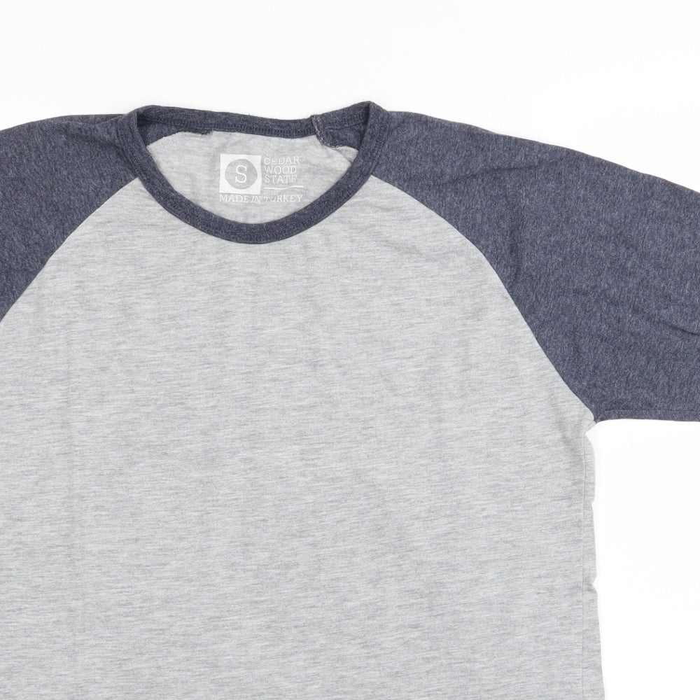 Cedar Wood State Mens Grey    T-Shirt Size S