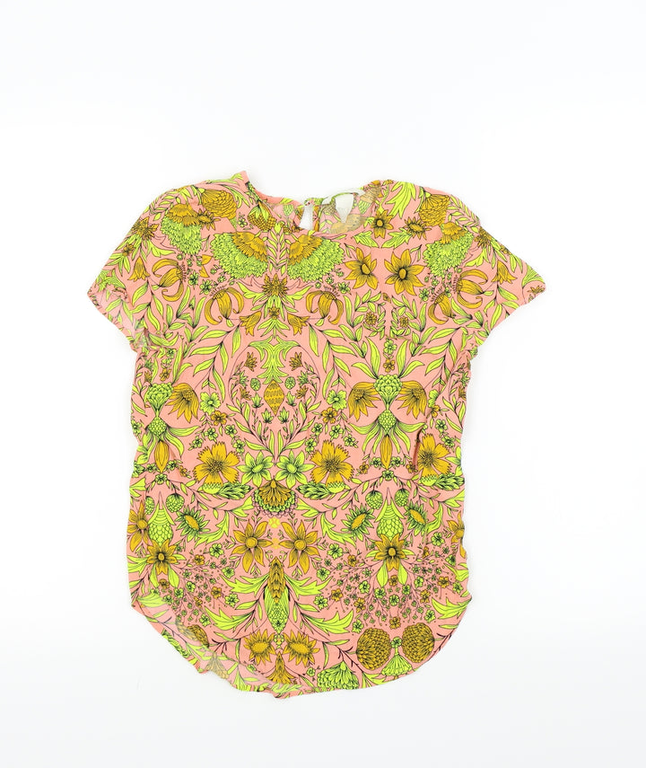 H&M Girls Multicoloured Floral  Basic Blouse Size 12 Years