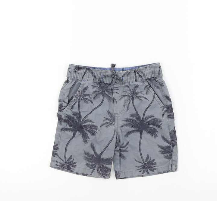 DENIM CO Boys Grey Geometric Bermuda Shorts Size 3 Years