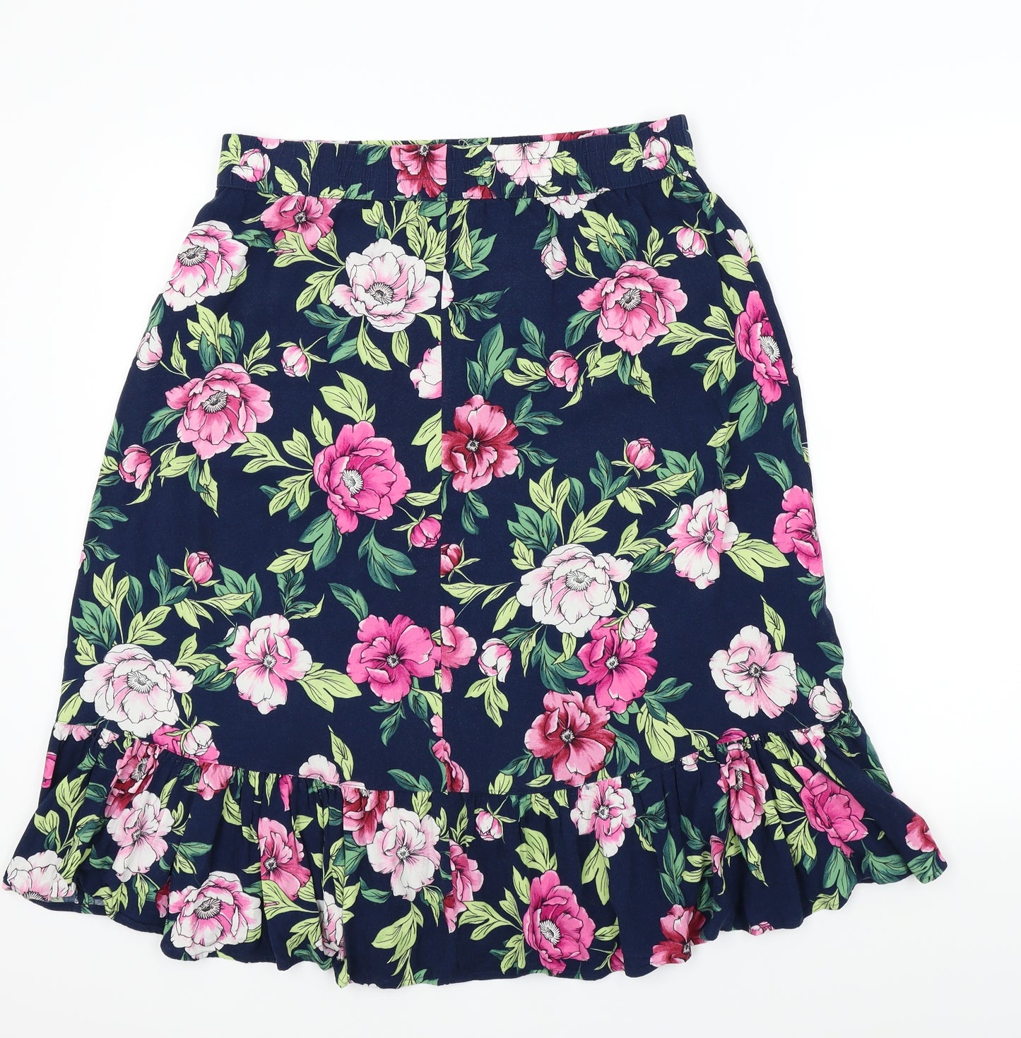 Jacqueline de Yong Womens Blue Floral  Flare Skirt Size 40
