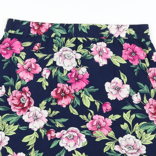 Jacqueline de Yong Womens Blue Floral  Flare Skirt Size 40