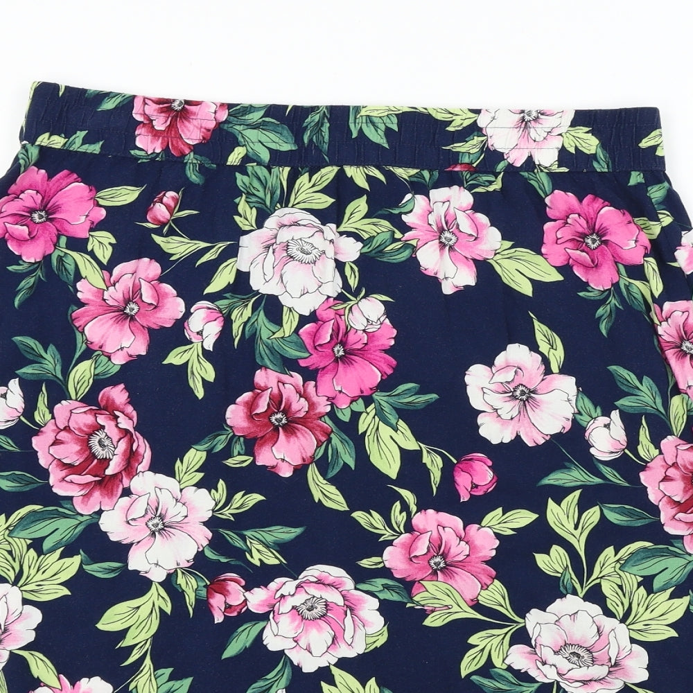 Jacqueline de Yong Womens Blue Floral  Flare Skirt Size 40