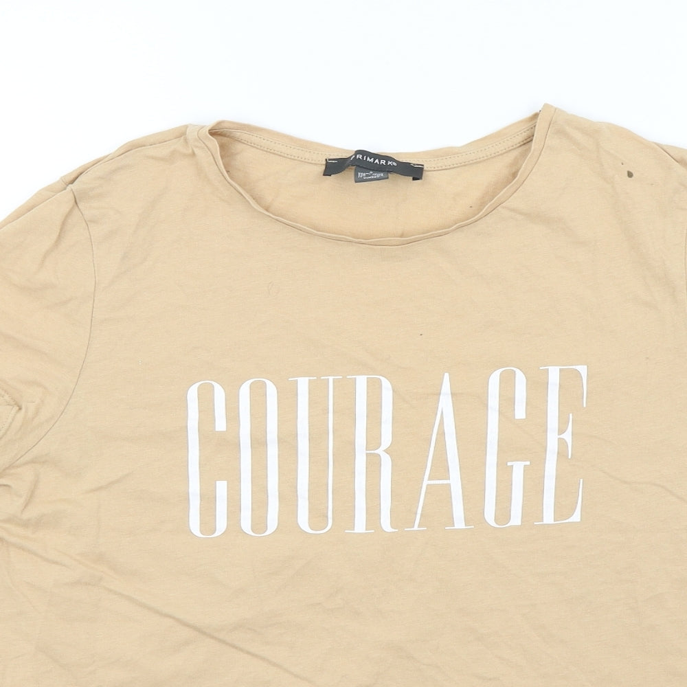 Primark Womens Beige   Basic Polo Size S