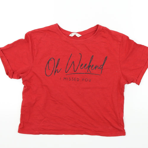 Candy Girls Red   Basic T-Shirt Size 14 Years