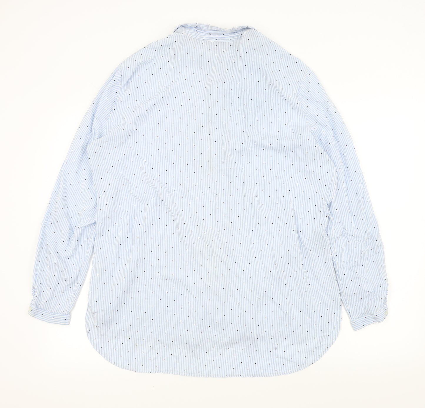 F&F Womens Blue Striped  Basic Button-Up Size 14