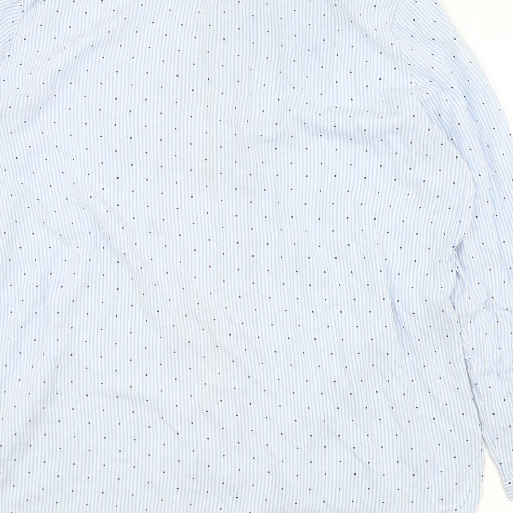 F&F Womens Blue Striped  Basic Button-Up Size 14