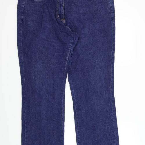 BEING CASUAL Womens Blue   Straight Jeans Size L L31 in