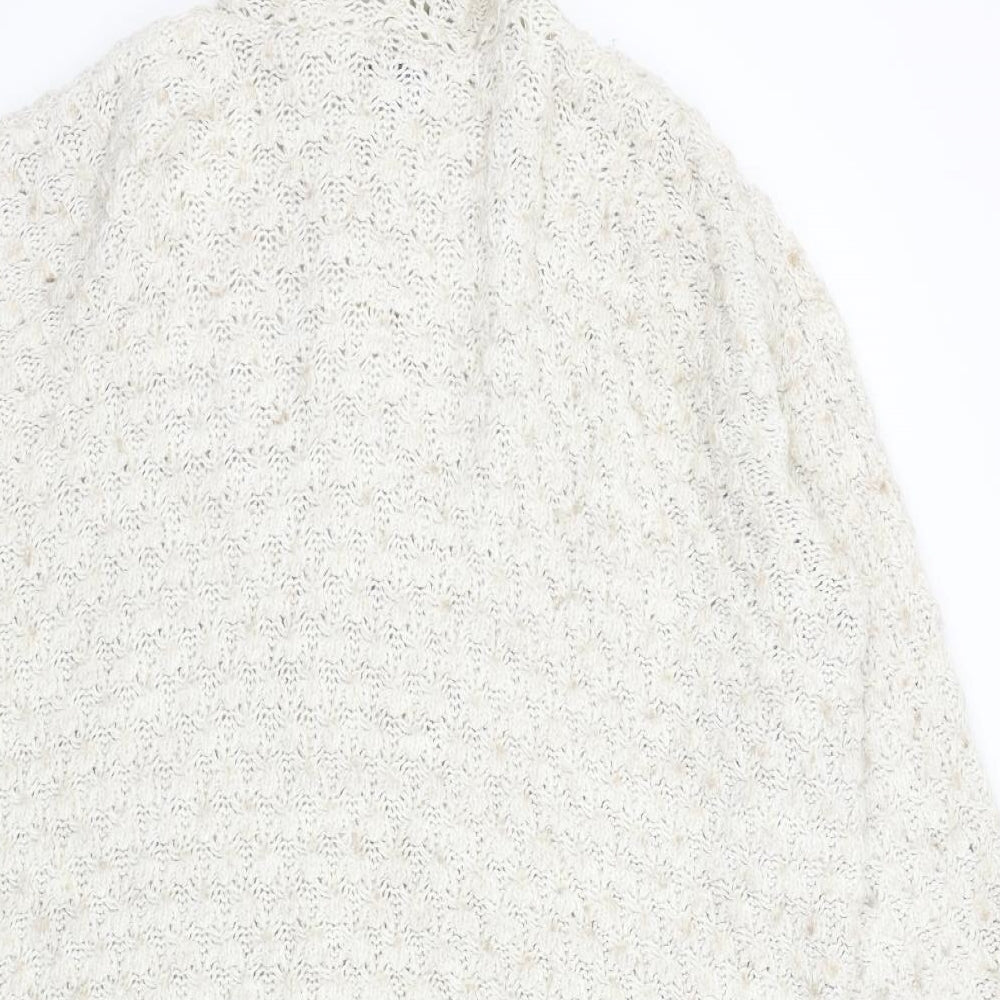 TOP SHOP Womens Beige   Full Zip Jumper Size 12
