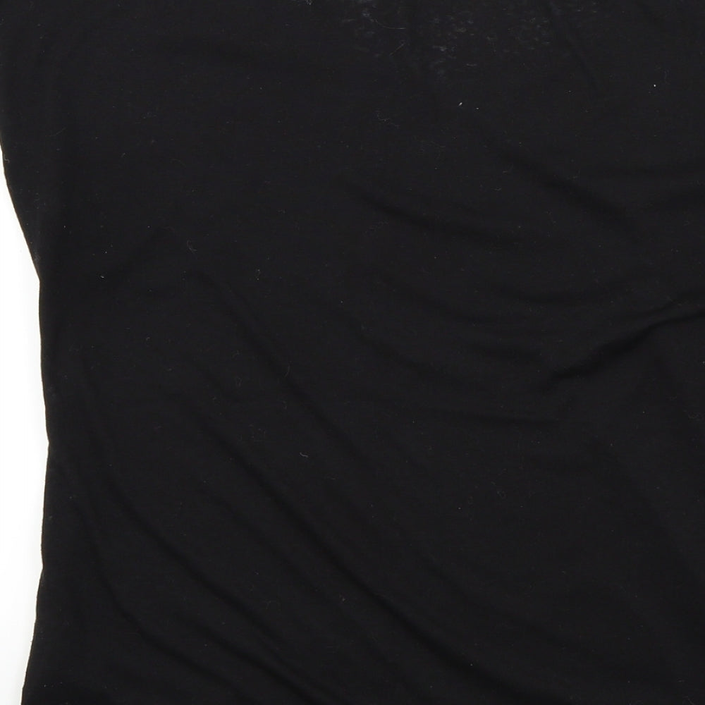 M&S Womens Black   Basic T-Shirt Size 12