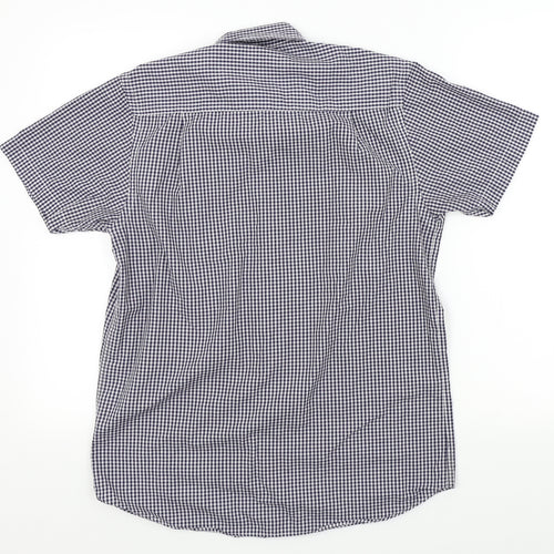 Cedar Wood State Mens Blue Check   Dress Shirt Size S