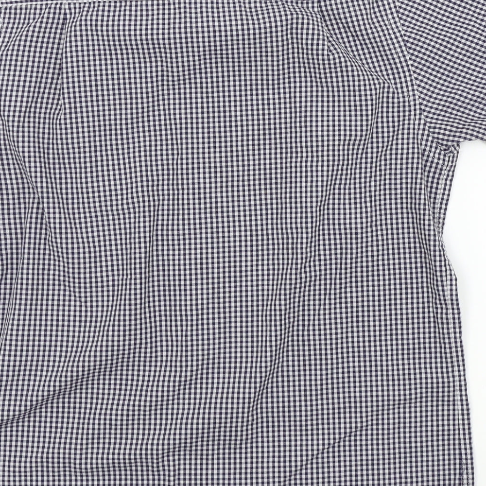 Cedar Wood State Mens Blue Check   Dress Shirt Size S