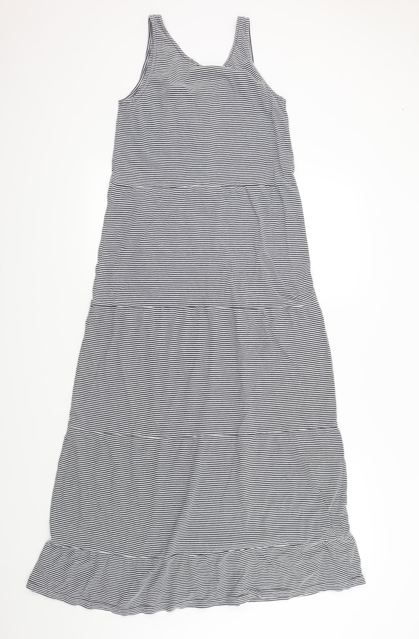 Papaya Womens Blue Striped  A-Line  Size 10  - Frill Detail
