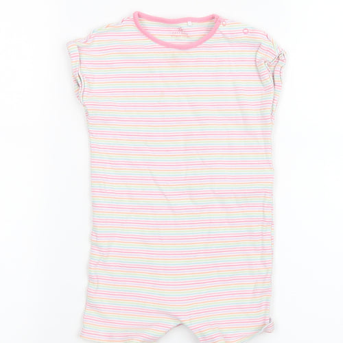 NEXT Girls Pink Striped  Babygrow One-Piece Size 18-24 Months