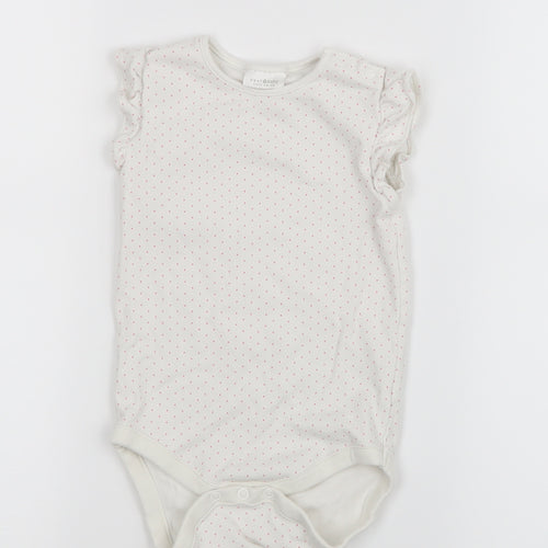 NEXT Girls White Polka Dot  Babygrow One-Piece Size 18-24 Months