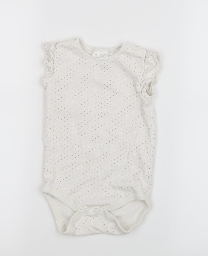 NEXT Girls White Polka Dot Babygrow One-Piece Size 18-24 Months