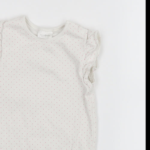 NEXT Girls White Polka Dot  Babygrow One-Piece Size 18-24 Months
