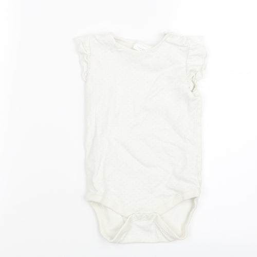 NEXT Girls White Polka Dot  Babygrow One-Piece Size 18-24 Months