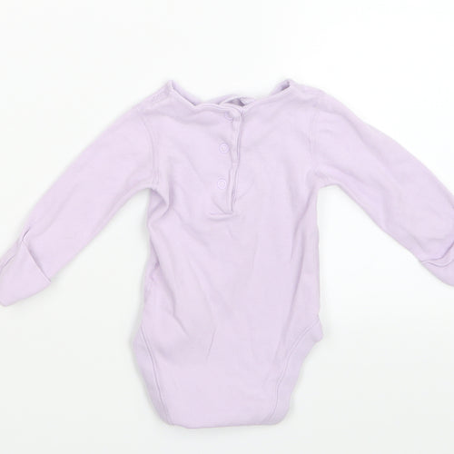 Marks and Spencer Girls Purple   Babygrow One-Piece Size 3-6 Months