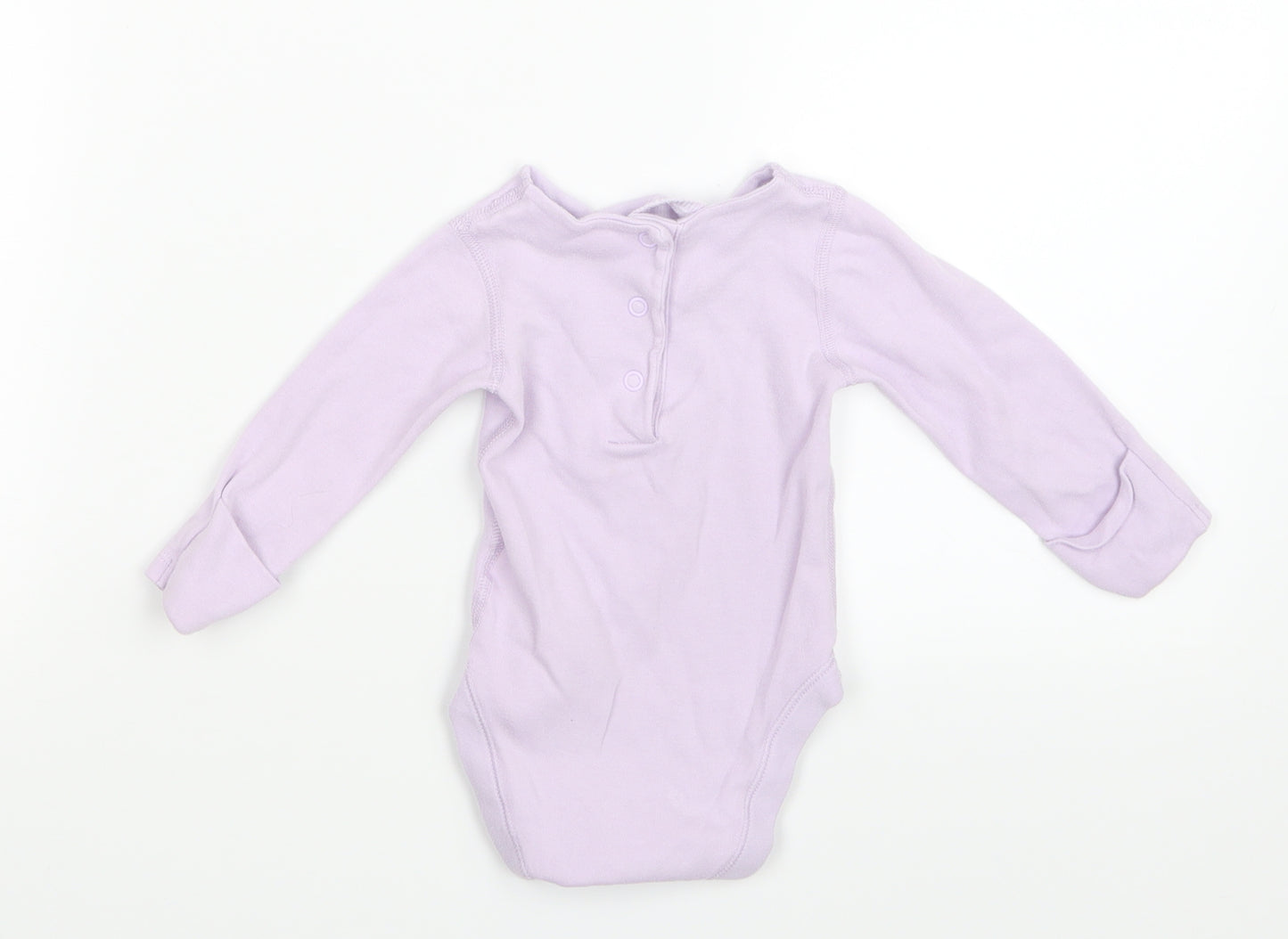 Marks and Spencer Girls Purple   Babygrow One-Piece Size 3-6 Months