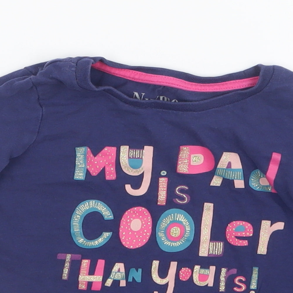 Nutmeg Girls Blue   Basic T-Shirt Size 2-3 Years