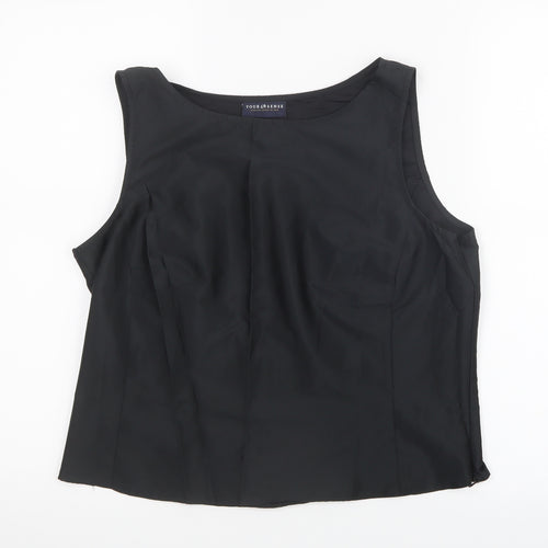 Your 6th Sense Womens Black   Basic Blouse Size 14
