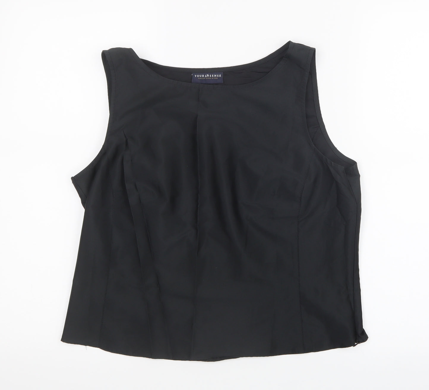 Your 6th Sense Womens Black   Basic Blouse Size 14