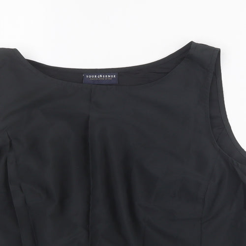Your 6th Sense Womens Black   Basic Blouse Size 14