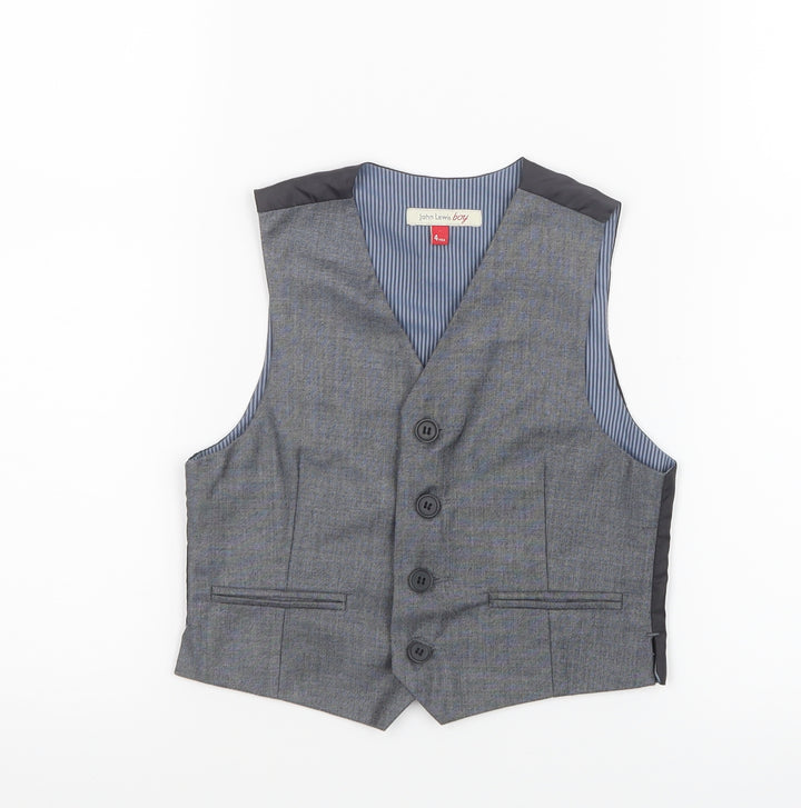 John Lewis Boys Grey   Jacket  Size 4 Years  - Waistcoat
