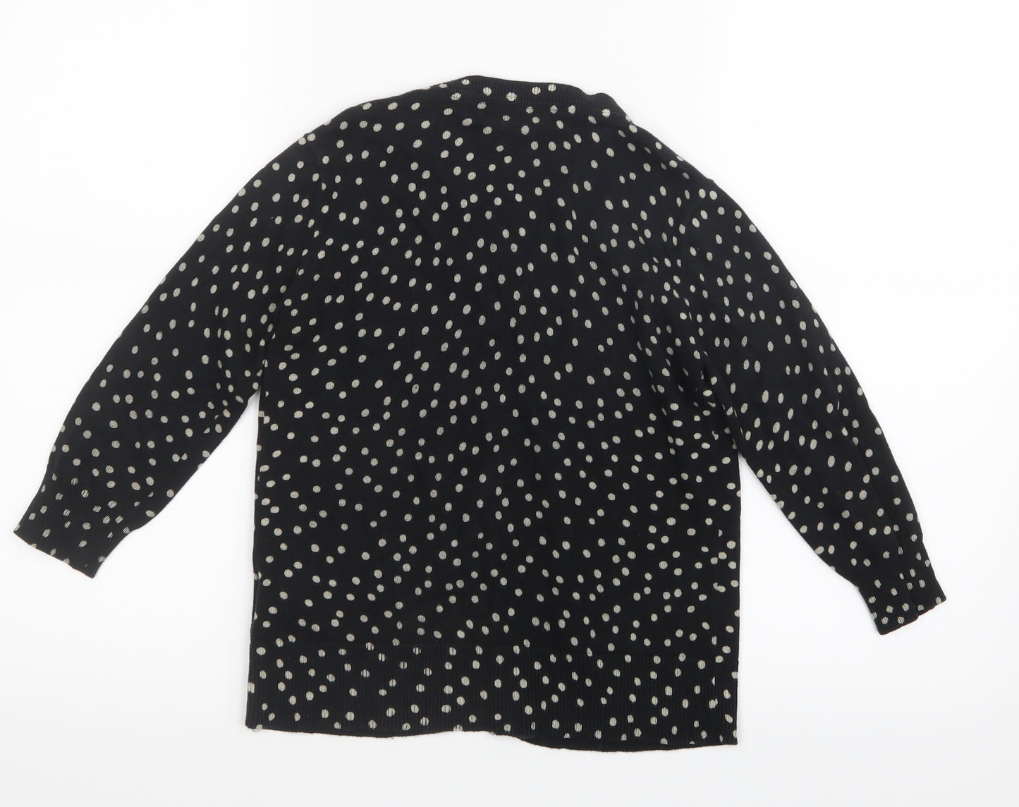 Gap Girls Black Polka Dot Knit Cardigan Jumper Size 10-11 Years
