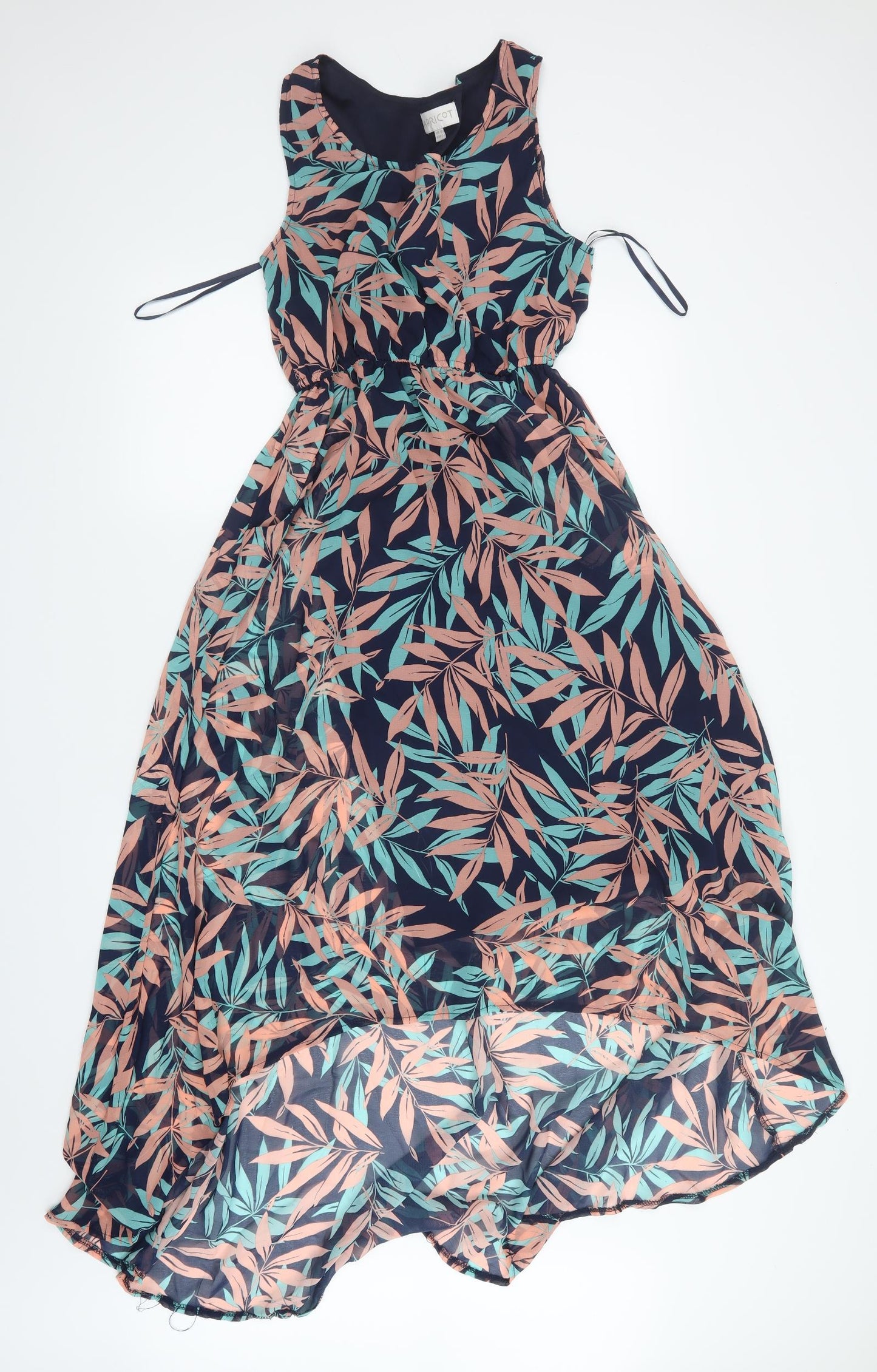 Apricot Womens Blue Geometric Mesh Maxi  Size 10