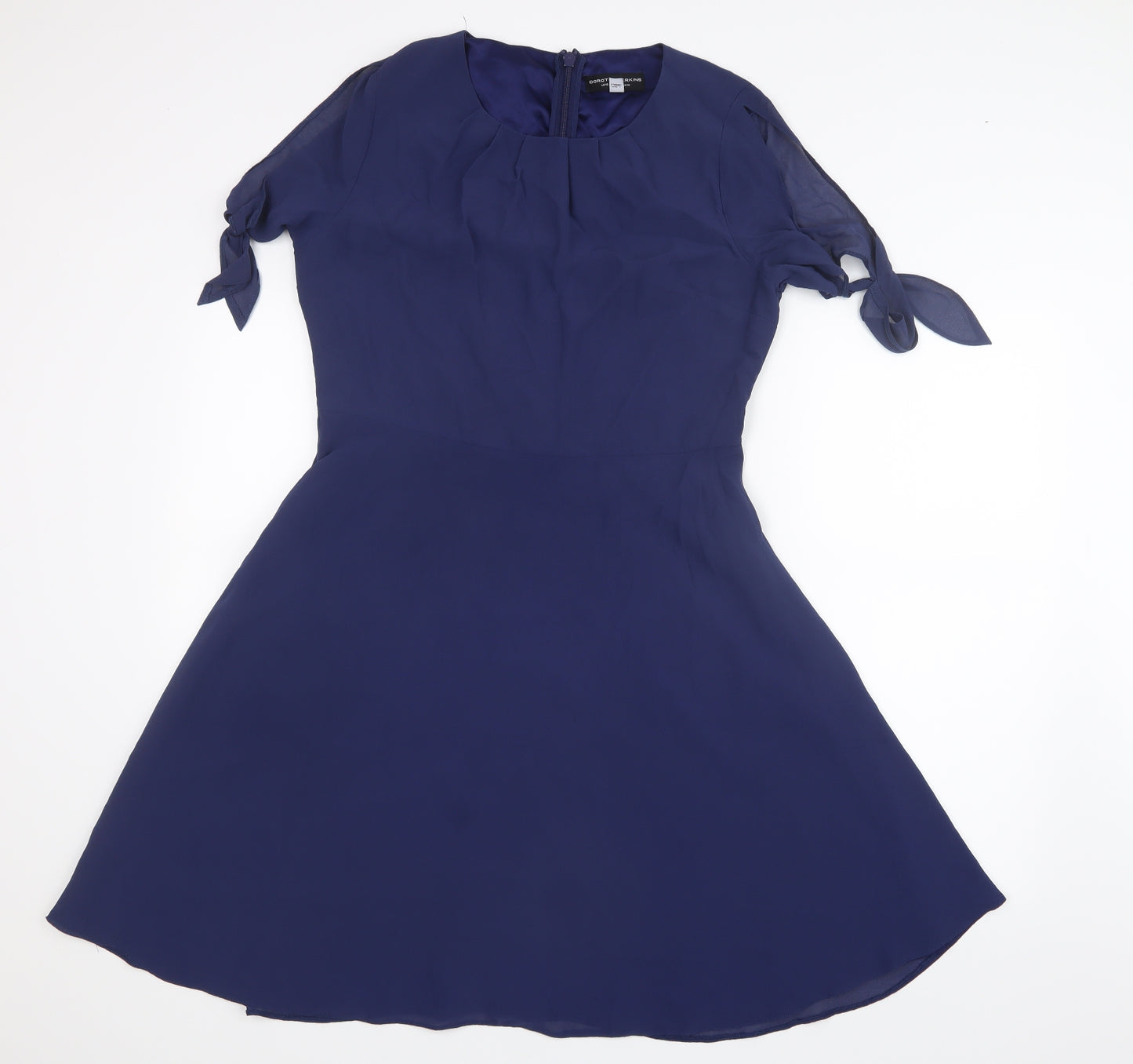Dorothy Perkins Womens Blue  Mesh A-Line  Size 14