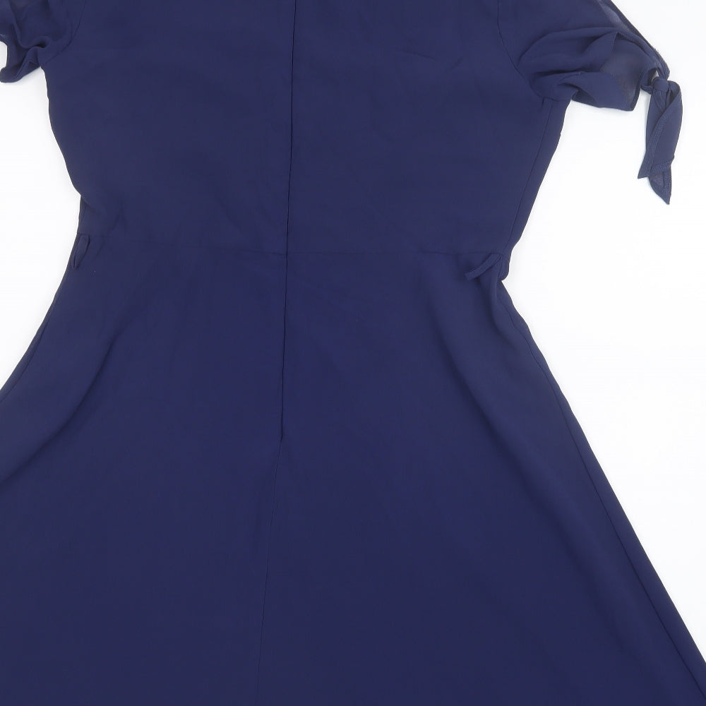 Dorothy Perkins Womens Blue  Mesh A-Line  Size 14
